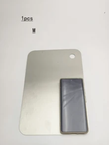 1 buah/2 buah/3 buah/Papan Potong Dapur Serbaguna dari Baja Tahan Karat, Pelat Titanium Dua Sisi untuk Memotong Sayuran dan Daging (Finishing Halus) - Perak - View 16