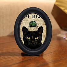 1 pieza Marco de foto decorativo negro, diseño de múltiples patrones, obra de arte hecha a mano, adecuado para decoración del hogar y la oficina, regalo ideal para coleccionistas, decoración del hogar, estilos diversos - 4 - Ver 4