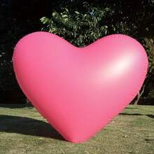 1pc 60 Inch Extra Large Pink Heart-Shaped Foil Balloon, Suitable For Wedding, Valentine's Day, Birthday, Mother's Day - Party Celebration Decoration, Holiday Atmosphere Enhancer, Romantic Wedding Decor - View 3