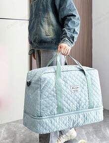 Luxury Large Travel Bag 2011.8" Crossbody Tote Wet Dry Pocket Dual Side Slots Gym Overnight Hospital School Luggage Fits Suitcase Travel Holiday - Multicolor - View 13