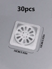50pcs Shower/Bathtub Hair Catcher - Easy To Use, Drain Filter Stickers, Disposable Drain Cover, Suitable For Shower, Sink And Laundry Room, Easy To Stick, Hair Clogging Drain Cover, Disposable Drain Filter, Bathroom Hair Catcher Plug, Drain Cover, Kitchen Sink Filter, Disposable Shower Drain Hair Catcher, Drain Filter Stickers, Bathroom Bathtub Hair Clog Stopper, Bathroom Accessories - Multicolor - View 16
