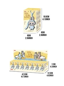 THE MONSTERS Labubu Pin For Love Series Vinyl Plush Pendant Blind Box (A-M),14 Regular Designs + 1 Hidden Design,Unique Letter Theme For Spelling Words And Messages,Cute Bag Charm, Adorable Plush Blind Box, Back-To-School Gift, Christmas And Birthday - Multicolor - View 4