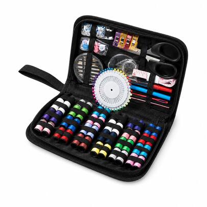 1 Set tragbares Nähwerkzeug-Set, 10 Stücke inklusive Fadenbox, Stopfnadeln, Einfädler und andere Handwerks-Nähzubehör, geeignet für Valentinstag, Hochzeit, Geburtstag, Nähen, DIY Basteln