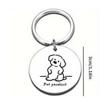 Rust-Proof Pet Dog Tag Pendant, Made Of Smooth Stainless Steel, Durable And Versatile Collar Accessory, Lightweight And Comfortable For Household Pets - Multicolor - View 8