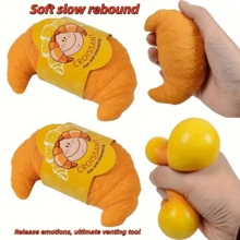1 món đồ chơi bóp hình bánh mì thực tế, đồ chơi bóp bánh mì mềm mại, đàn hồi chậm giúp giảm căng thẳng, đồ chơi thư giãn cơ bắp cho người lớn, thích hợp sử dụng trong văn phòng. - Nhiều màu - Xem 10