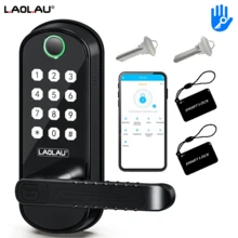Smart Fingerprint Door Lock With Keypad, APP Control, IC Card, Password, Emergency Power Supply, Adjustable Left/Right Handle, Suitable For Home, Office, Bedroom - 彩色 - 查看 10