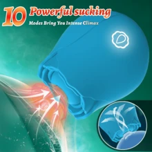Valentine'S Day Gift: Dual-Purpose Rose Sex Product Simulation Sucking Massage Plus Vibration Stick In One: Multi-Frequency Sucking + Vibration Massage Device Gift With 10Types Of Sucking + Vibration Modes For Women,Purple,Vibrator Christmas GiftA - 新花4 - 查看 4