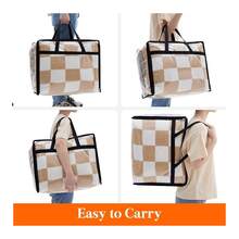 1/3/4pcs Zippered Transparent Storage Bags, Large Capacity PVC Clothes Organizer Bags With Reinforced Handles, Foldable Clear Storage Containers For Underbed, Closet, Bedroom, Suitable For Clothes, Blankets, Bedding, Toys, Books, Dust-Proof And Moisture-Proof Storage Bags For Home Organization - Multicolor - View 4