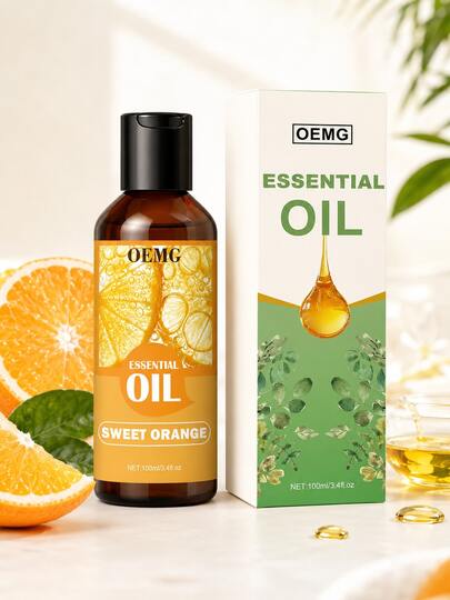 100ml Sweet Orange Essential Oil - Suitable For Aroma Diffuser, Candle Making, Aromatherapy, Fragrance Diffuser, Home Care And Humidifier. Suitable For Daily Use. 100ml Sweet Orange Fragrance Oil, Men's Cologne, Fragrance Oil, Home Fragrance, Long-Lasting Fragrance Oil, Father's Day Gift