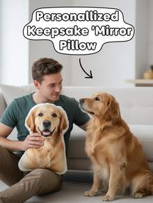1pc Customizable Photo Pillow, Personalized Pet Pillow, Double-Sided 3D Pillow With Customizable Cute Or Funny Patterns, Suitable As Gift For Parents/Family/Her/Him/Girlfriend/Boyfriend/Pets, Wedding Gift, Fits Birthday, Valentine's Day, Anniversary, Christmas, Halloween, Thanksgiving Occasions - Upload Picture Customization - View 3