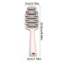 1 lược chải tóc nhẹ nhàng gỡ rối và tạo độ phồng, thiết kế cong rỗng có lỗ thông hơi, chống rối và chống tĩnh điện với lông mềm mại, lược massage da đầu dùng cho tóc ướt và khô, sấy khô, nâng chân tóc, phù hợp với tóc dày, xoăn, thẳng, hư tổn, tự nhiên và mọi loại tóc. - Nhiều màu - Xem 4