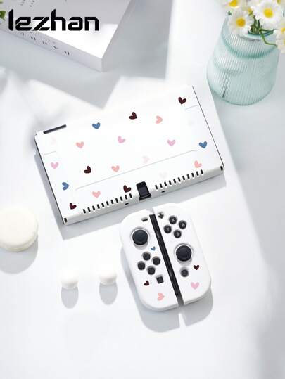 1 chiếc bao bảo vệ họa tiết trái tim nhiều màu, túi đựng cho 2 (2025), Switch OLED, Switch NS/Lite, món quà tuyệt vời cho game thủ Switch