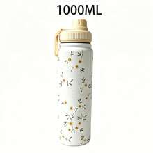 1 chiếc bình giữ nhiệt hai lớp bằng thép không gỉ Daisy, dung tích 600ml/20.29oz, 800ml/27.06oz, 1000ml/33.82oz, dùng được cả nóng và lạnh, thích hợp cho văn phòng, hoạt động ngoài trời, nhà cửa, làm quà sinh nhật. - Nhiều màu - Xem 9