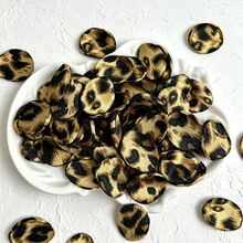 50/100/300pcs Leopard Print Artificial Rose Petals, Best Gifts, Party Supplies, Holiday Decor, Festive Accents, Elegant Flowers, Durable Material, Suitable For Christmas, Thanksgiving, Halloween, Wedding Decoration, Flower Baskets, Aisle Scattering, Dining Tables, Banquet Confetti, And Romantic Night Decoration - Leopard Print - View 1