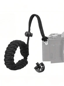 Adjustable Black Nylon Camera Wrist Strap With 1/4" Screw, Suitable For Insta360, Olympus DSLR Cameras And Smartphone Stabilizers, Camera Accessories | Adjustable Wrist Strap | Camera Strap - View 6