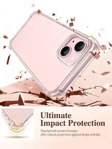 15 Transparent Shockproof Phone Case 2+1 Protection Set (1 Transparent Anti-Collision Case + 2 High-Definition Full Coverage Tempered Glass Screen Protectors), Anti-Drop Anti-Scratch Full Protection Cover, Also Compatible With IPhone 17/Air/17 Pro/17 Pro Max/16 Pro Max/15 Pro Max/14 Pro Max/13/12/11 Pro Max - Transparent - Case + Phone Film - View 6