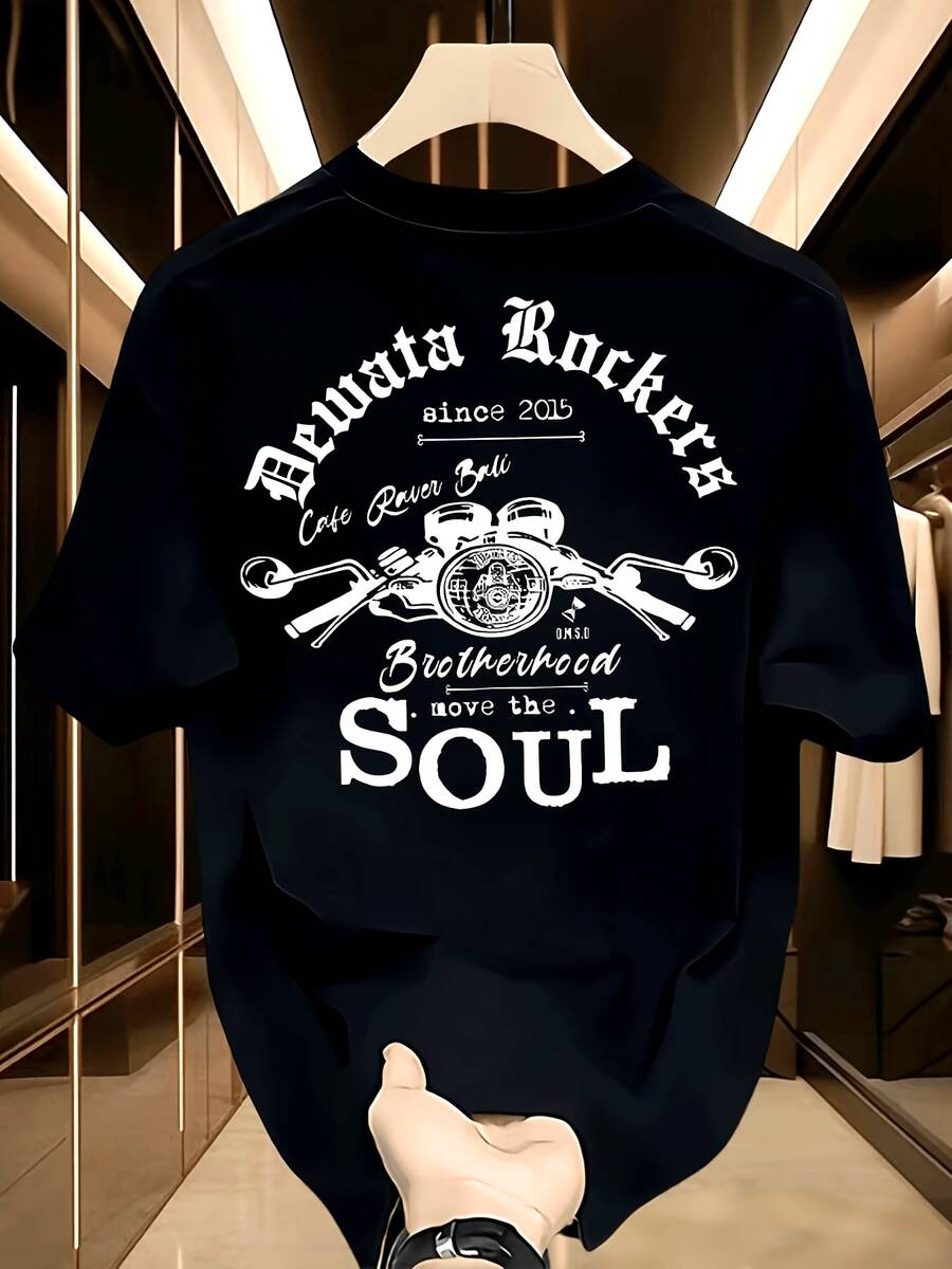 Men's Heavy Cotton T-Shirt - 黑色 - 查看 1