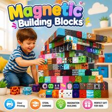New Magnetic Building Blocks Mining World Random Style With Mini Figures Building Cube Toy Set STEM Educational Sensory Toy 2026 Birthday Holiday Best Gift For Boys And Girls 3+ Years Old - Multicolor - View 7