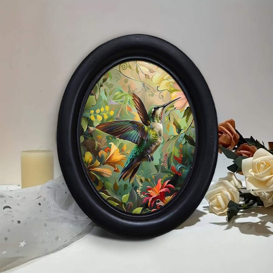 1pc Black Decorative Photo Frame, Multi- Pattern Design, Handcrafted Creative Artwork, Suitable For Home And Office Decor, Ideal Gift And Collection, Diverse Styles