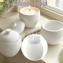 DIY水晶环氧树脂石石膏收纳盒、梨形榛子蜡烛杯、花盆硅胶模具 - 榛果罐模具 - 查看 3