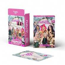 92pcs KATSEYE Pink Double-Sided Photo Cards & Stickers Set, High-Definition Lomo Cards Of Popular Korean Girl Group, Fans Collection, Music Lovers Collection - Multicolor - View 2