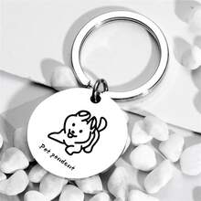 Colgante de acero inoxidable para mascotas, estilo clásico de placa de identificación, duradero e irrompible, adecuado para varios collares, apto para uso diario de gatos y perros - Multicolor - Ver 4