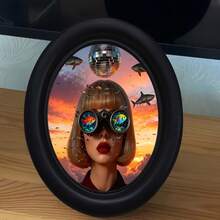 1 pieza Marco de fotos decorativo negro, diseño de múltiples patrones, obra de arte hecha a mano, adecuado para decoración del hogar y la oficina, regalo e colección ideal, estilos diversos - 21 - Ver 6
