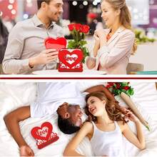 1pc Red Romantic Heart-Shaped Wooden Napkin Holder, Designed For Tabletop Storage, Suitable For Home And Cafe Decor, Ideal For Wedding, Birthday Celebration, Baby Shower Table Decor And Anniversary Napkin Storage - Multicolor - View 5