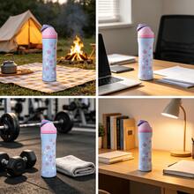 0walai 24Oz, Sakura, Insulated Stainless Steel Water Bottle With Straw For Sports And Travel, Leak-Proof,Keep Cold For 24Hrs And Hot 12Hrs, Beautiful Appearance, Exquisite Workmanship, Suitable For Camping, Work, Indoor Use,Suitable For Gift,Perfect For Mother's Day,Valentine's Day,Birthday,Giving Day.Cheers To The World Cup. - Hoa anh đào - Xem 4