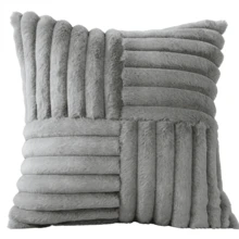1 pieza Funda de almohada de unicolor (Inserto de almohada no incluido), Funda de almohada de tela, Adecuada para sala de estar y sofá - Cruz gris - Ver 9