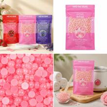 Bộ 4 gói hạt sáp cứng hương hoa hồng, tổng trọng lượng 400g (100g mỗi gói), kèm 10 que gỗ bôi sáp. Công thức chuyên nghiệp châu Âu, sáp ong tẩy lông, hạt sáp chuyên nghiệp, làm mềm lông để tẩy nhanh, phù hợp cho sáp nóng/lạnh, không cần dải sáp - Nhiều màu - Xem 2
