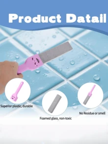 1 pièce/2 pièces Bâton de pierre ponce pour le nettoyage des toilettes, puissant pour l'élimination des taches, outil de détartrage et de nettoyage des salles de bain - Rose bonbon - Voir 7