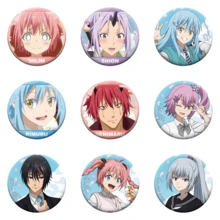 58mm Anime That Time I Got Reincarnated As A Slime Cosplay Shion Benimaru Shuna Rimuru Tempest Badge Brooch Pins Accessories Gifts - Slime - View 2