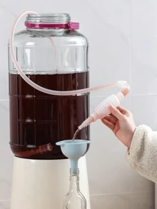1件裝葡萄酒抽吸器，衛生過濾頭可過濾雜質，附水止夾，包裝更安心，小巧便攜，可用於抽油與倒酒，可重複使用，居家清潔好幫手，乾淨俐落 - 查看 2