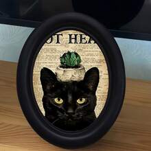 1 pieza Marco de foto decorativo negro, diseño de múltiples patrones, obra de arte hecha a mano, adecuado para decoración del hogar y la oficina, regalo ideal para coleccionistas, decoración del hogar, estilos diversos - 4 - Ver 2