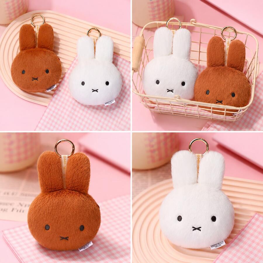 Monedero de peluche Miffy y llavero, portacartas de muñeca de conejo, bolsa de almacenamiento para auriculares - Multicolor - Ver 1