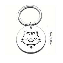 Stainless Steel Pet ID Tag, Durable Anti-Lost Dog Tag, Versatile Pendant Accessory For Collar, Suitable For Cats & Dogs - Multicolor - View 8