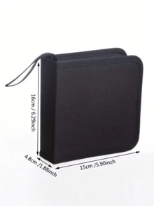 1pc 40-Disc CD/DVD Storage Case: Portable Wallet-Style Disc Holder, Suitable For Car, Home And Travel - Keep Your Discs Organized! - Multicolor - View 5