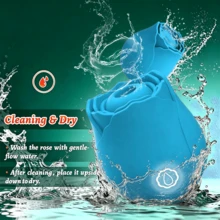 Valentine'S Day Gift: Dual-Purpose Rose Sex Product Simulation Sucking Massage Plus Vibration Stick In One: Multi-Frequency Sucking + Vibration Massage Device Gift With 10Types Of Sucking + Vibration Modes For Women,Purple,Vibrator Christmas GiftA - 新花4 - 查看 6