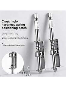 New Tungsten Steel High Hardness Cross Screwdriver Bit Set, Strong Magnetic Anti-Slip Hexagonal Shank Design, Suitable For Electric Drill, Electric Screwdriver, Home Hardware Tools - A - View 1