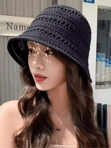 一套不同颜色的渔夫帽，夏季遮阳帽，可折叠透气防晒渔夫帽，新款镂空轻便时尚遮阳帽，适合购物、旅行和户外活动。 - 多色 - 查看 8