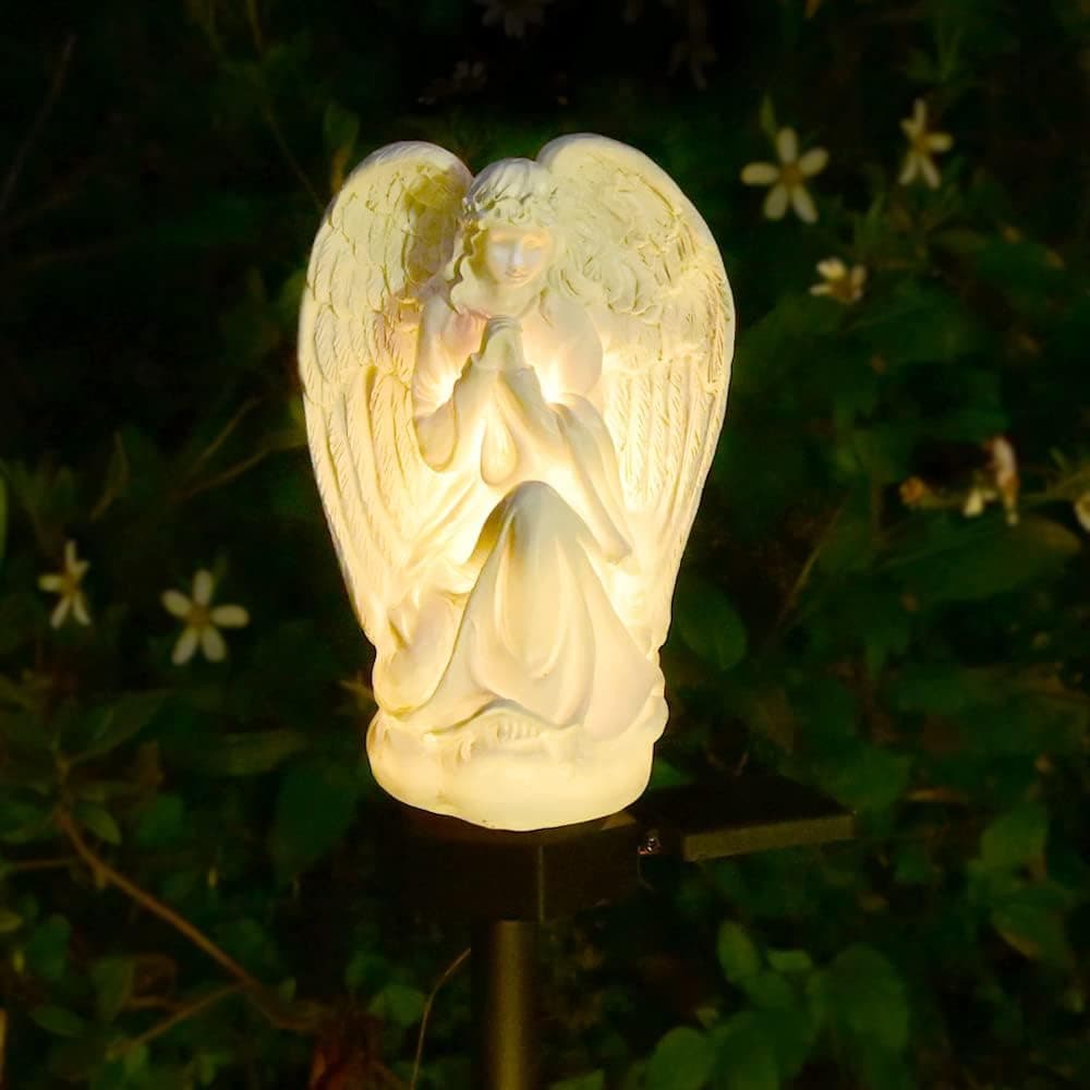 太陽能花園燈 天使路徑燈 花園用品 戶外裝飾插樁燈 用於庭院 草坪 花園裝飾 路徑節日裝飾 父親節禮物 - 天使 - 查看 1