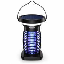 Solar Bug Zapper Camping Lantern, Rechargeable UV Mosquito Zapper Light With 3 LED Lighting Modes, USB Charging & Hanging Handle For Patio Garden Balcony Camping - Black - View 1