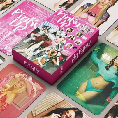 55pcs Double-Sided Printed Personalized Girl Group LOMO Cards, Durable Cardboard Design, Fan Gift, Music Lover Collectible