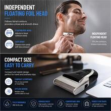 Panasonic ESB383S Portable Electric Shaver For Men Compact Travel Razor With Floating Foil Blade Battery Not Included - Black - View 6