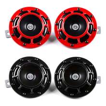 2pcs/Set Super Loud Compact Electric Explosion Speaker Set, Suitable For Motorcycle And Car, Owl-Shaped Electric Horn Applicable To Car And Motorcycle, Ultra-High Volume, Metal Dual Speakers Set With Treble/Bass - Electric Horn - View 2