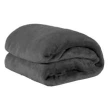 Microfiber Fleece Blanket, 180 Thread Count, Ultra Soft, 1 Piece, Velvety Touch, Single, Double, Queen - 深灰色 - 查看 3