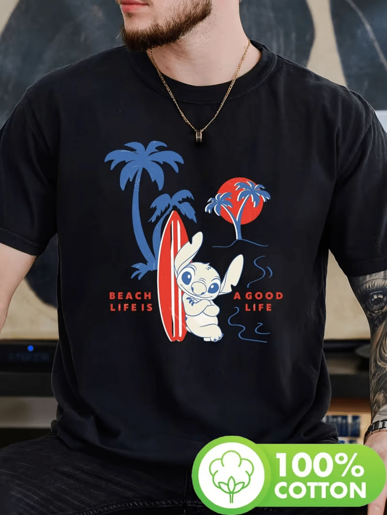 (Licencia de Disney) Camiseta gráfica de manga corta de cuello redondo 100% algodón holgada y casual con estampado de Donald Duck de Brooklyn War Military Graffiti para hombre, ropa de calle, camisetas gráficas, ropa de verano, camisas para hombre, ropa de hombre, camisetas de Disney para hombres, camisetas gráficas, camisetas para hombre, camisas para hombre, ropa de verano para hombre, regalo del Día del Padre, regalo perfecto para familiares y amigos, necesario para fiestas de cumpleaños, camisetas de Disney, ropa de hombre, ropa de verano, camisetas de Disney con licencia oficial, moda casual de primavera/verano de Disney para hombres y mujeres - Negro - Ver 1
