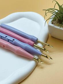Morandi Multi-Color Punch Needle Set, Compatible With Safety Protective Cap, Adjustable And Fixed Dual Specifications Available, Suitable For Beginners And Professional Crafters, Dedicated For DIY Handmade Carpets, Wall Hangings, Pillows, Coasters - Puncture Needle - View 5