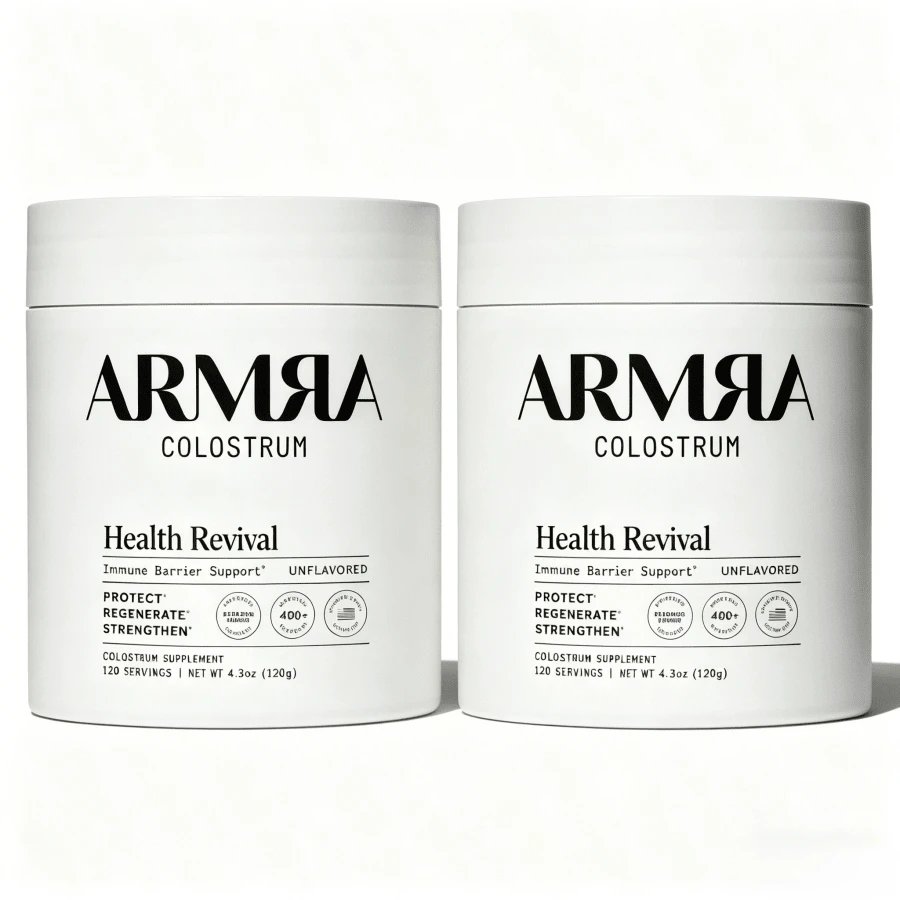 ARMRA Colostrum™ Powder| Unflavored| Gut Health & Bloating| Skin & Hair| Immunity| Keto, Gluten & Fat-Free| 120 Servings - 2pcs - View 1